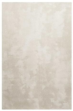 Homie Living Hochflor Teppich, modern, kuschelige, weich, flauschig für Wohnzimmer, Schlafzimmer und Kinderzimmer Sienna (Hellbeige, 80 x 150 cm)