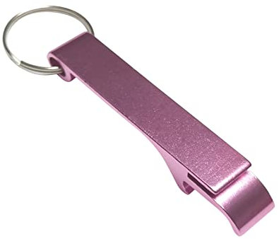 Mini Bottle Opener Keyring [Pink, Pack of 1]