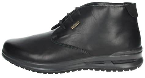 Valleverde Vl53823p Polacchini Scarpe Uomo Vera Pelle Nero Valletex Impermeabili, 42