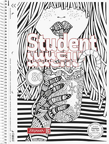 Brunnen Collegeblock Premium Cocktail ZENart A4 kariert, mit Randlinie innen und außen, Lin. 28