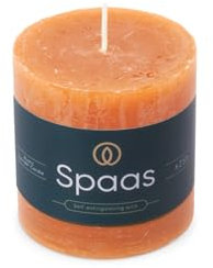 Spaas Rustic Pillar Candle 70/70 mm 25h, Orange