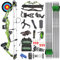 AMEYXGS Bogenschießen Compound Bogen 30-55lbs Einstellbar Sportbogen Jagdbogen mit Carbon Pfeile 310FPS Erwachsener Bogen Outdoor Schießen Ziel üben rechte Hand (Grün + Zubehör)