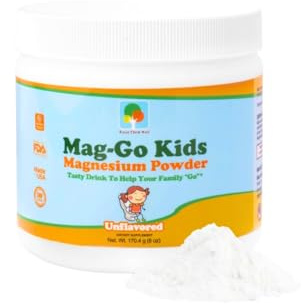 Raise Them Well Mag-Go Kids Magnesium Powder | Constipation Relief (Unflavored) | 140 Servings per Tub