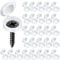 HNYYZL Plastic Hinged Screw Cover Caps, 150 PCS White Folding Snap Washer Covers, Flip Tops for Covering Screw Heads, Protection (M)