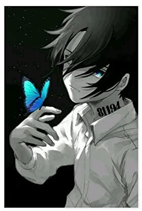 EFEZAC The Promised Neverland Poster 34 Leinwand Poster Schlafzimmer Dekor Sport Landschaft Büro Zimmer Dekor Geschenk ohne Rahmen Stil 30 x 45 cm