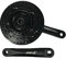GUARNITURA BICI MTB TRIPLA 3 MARCE IN ALLUMINIO NERO 24 34 42 X 170 COMPLETA DI PEDIVELLA