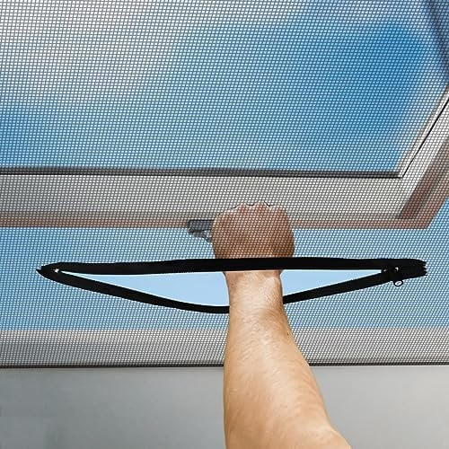 BKSAI Cremallera para mosquitera, ventana de techo, protección contra insectos, mosquitera, red de mosquitos, acceso a ventana, apertura para puerta de techo