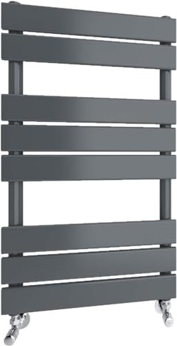 Radbliss Bathroom Towel Rail Radiator 800x450(HxW) mm Anthracite Flat Panel Central Heating Ladder RAD