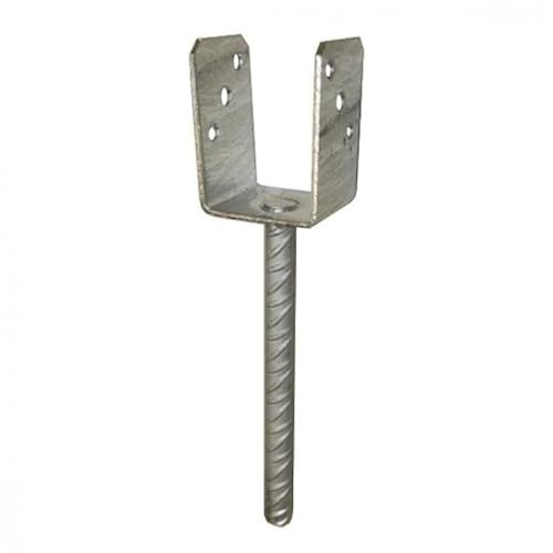 Pfostenträger U-Form zum Einbetonieren für 100mm Balken, Stahl feuerverzinkt 1 Stk Pfostenanker U-Pfostenträger U-Anker Anker Carport Pfostenhalter Zaun U-Form Pfostenträger zum Aufdübeln