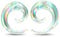 Longbeauty 1 Paar Glas Dehn Spirale Ohr Dehnstab Dehnungsstab Dehnschnecke Dehnsichel Piercing Tapers Expander Plug Tunnel Ohrstecker, Stil A, 8mm