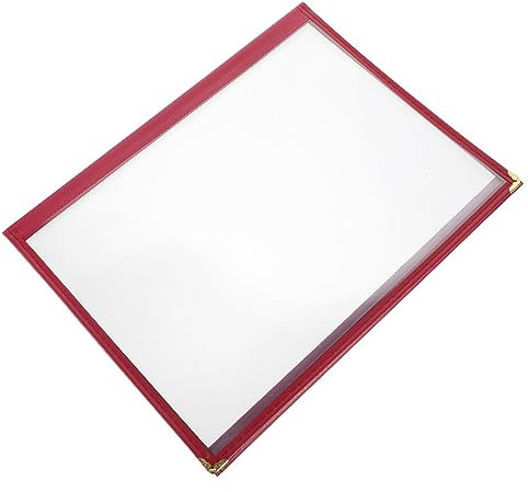 iplusmile Carpeta De Recetas Portadas De Libros De Menú Portada Del Menú Del Restaurante Cubierta De Carpeta De Pvc Transparente Hoja Suelta A4 De Polivinilo Insertar Bolsillo