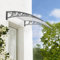 Auvent de Porte Entrée Marquise Solaire Porte Anti-Soleil Protection d'abri Polycarbonat (80 * 120cm, Blanc Gris)