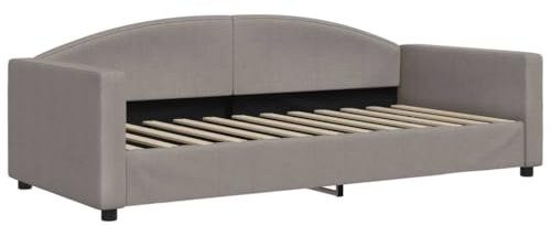 vidaXL Tagesbett, Gästebett 2-in-1, Sofabett Schlafsofa für Schlafzimmer Wohnzimmer, Bettsofa Sofa, Modernes Design, Taupe 90x200cm Stoff