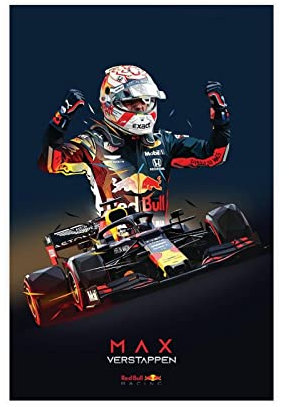 THEGIS Max Verstappen Leinwand-Poster, Schlafzimmer, Dekoration, Sport, Landschaft, Büro, Raumdekoration, Geschenk, ungerahmt, 30 x 45 cm