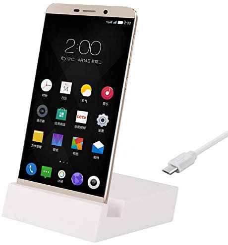 USB 3.1 Typ C Dockingstation passend für NIO Phone | Dock Ladestation Docking Ladegerät Ständer | Station Weiß