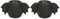 Horror-Shop Schwarze Gothic Eierbecher mit Fledermaus Flügeln 2 Stück als Set