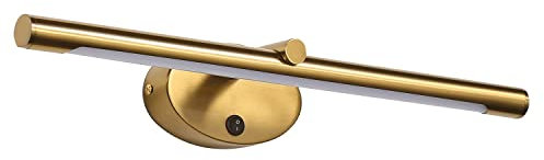 EcoGehen Modern Spiegelleuchte Bad mit Schalter 10W - LED Wandlampe Waschtisch Wandleuchte Spiegelleuchten Badezimmer Spiegel Nachttisch Leselampen Bilderleuchte Lampe über Spiegel,Warmweiß Gold