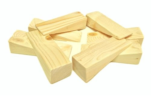 X8 PCS Wooden Door Wedge, Wood Door Stopper, Door Wedge,Door Stop, Ideal for Various Doors (8)