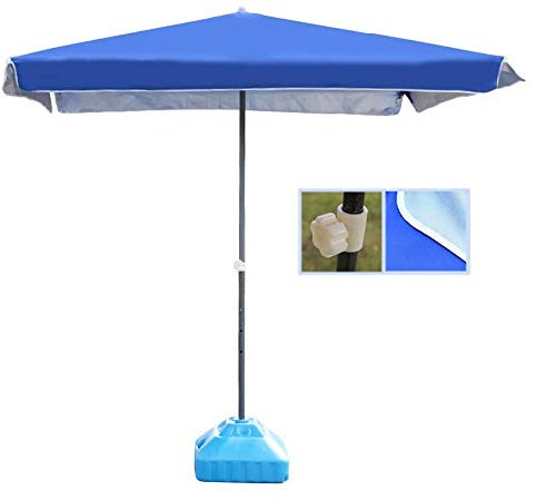 Sonnenschirme Blauer Rechteckiger Terrassenschirm Für Den Außenbereich, Markttischschirm, Perfekt Für Garten, Hof, Strand, Kommerzielle Veranstaltungsmärkte, Camping, Poolseite (220 cm X 180 cm Blau)