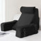 ENITYA Back Pillow for Bed Sitting up, 19 Reading Pillow for Sitting in Bed Adult, Back Support Pillow with Arms for Watching TV/Reading/Gaming/Resting, Medium(Black)
