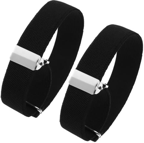Teaaha 2 PCS Arm Bands Elastic Adjustable Armband Sleeve Garters Black Shirt Sleeve Holders Anti-Slip Long Sleeve Arm Straps Costume for Men