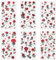 6 Blatt Scrapbooking Aufkleber, Rosen Sticker Pet Blumen Aufkleber Wasserfeste Flower Stickers Blumenaufkleber für Scrapbook Fotoalbum Sammelalbum Laptops Handwerk