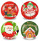 BOKFJBP 48 piatti natalizi usa e getta, piatti di carta natalizi da 17,8 cm, piatti di carta natalizi, piatti da dessert di Natale, set da tavola di Natale, 4 disegni assortiti, forniture per feste di