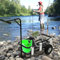 DAOHHFO Angelwagen Transportwagen, Outdoor Heavy Duty Fishing/Beach Trolley Handwagen für Angeln Campen Stahl Transportwagen, 90 KG Tragfähigkeit für Angler & Campingliebhabe