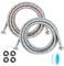 casstaly Washing Machine Hoses,Braided Stainless Steel Washer Hoses,Hot and Cold Water Lines 3/4 Inch Standard Interface 6Ft 2pcs