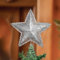 Lollanda Weihnachtsbaum Stern, 23cm Glitzer Metall Weihnachtsbaumspitze, Weihnachten Christbaumspitze Stern Weihnachtsbaum Topper Spitzen Deko (Silbrig 1)