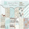 Gemustertes Bastelpapier,Scrapbooking Pads Papier, Weihnachts-Papierblock, 15,2 x 15,2 cm, 48 Blatt, Schneeflocken-/Hirsch-Punktdruck, Karton, einseitiges Musterpapierpaket, Urlaubs-Scrapbooking-Zubeh