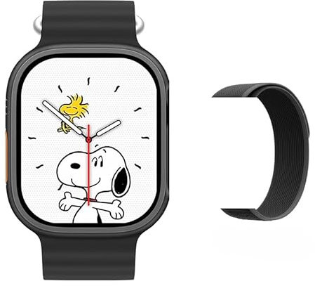 XINDADA Nueva serie 10 HW X Ultra Mini Smartwatch ChatGPT Gesture Touch 41mm 4.4 cm NFC Bluetooth Call Sport Smart Watch Hombres Mujeres (negro)