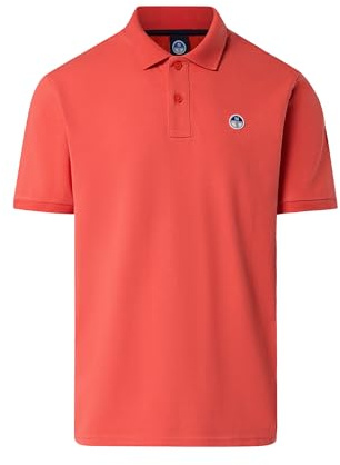 NORTH SAILS Herren-Poloshirt aus Bio-Baumwoll-Piqué mit Logo-Patch, Medium