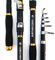 YNZUNMY Angelrute,Teleskopruten,Hand-Angelrute Weiß for Angelrute FRP + Carbon-Faser-Teleskopangelrute 2.1-3.6M(Black,2.4 m)