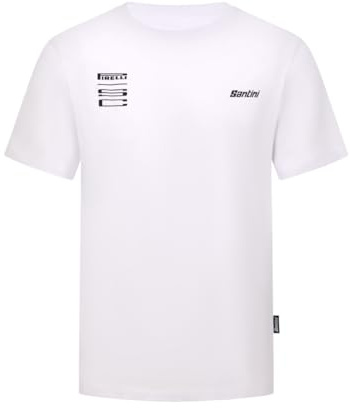 Santini Pirelli Wheel Short Sleeve T-Shirt L White