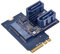 Trufolxiaz Tasto della Scheda Espansione da A SATA3.0 A + E WiFi M.2 A Supporto Scheda Adattatore A Disco Rigido 2 Senza Driver Instal Port Scheda