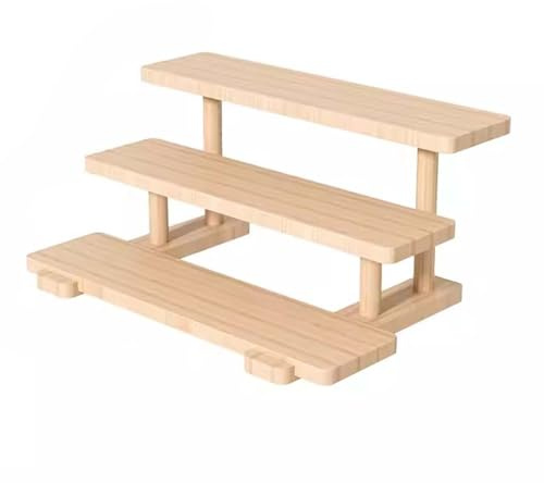 Pflanzenständer aus Holz für drinnen und draußen, Blumenregal, Leiter-Design, Pflanzenhalter für Ecken, ideal für Terrasse, Veranda, Balkon, Garten