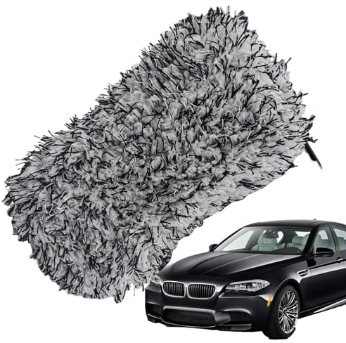 Krmoau Sponges for Car Wash, Microfibre Car Wipes, Absorbent, Scratch-Resistant Cleaning Scrubber, Quick-Drying Cloth for Windscreen, Glass, Leather, Tyres, Paint, Outdoor Areas