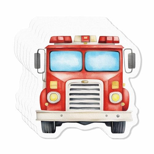 ZingBox 20 Stück Feuerwehr Servietten Kindergeburtstag, Feuerwehrauto Deko | 32x32cm Servietten Feuerwehr Geburtstag, Feuerwehrauto Party Papierservietten, Feuerwehrmann Tischdeko Servietten Party Deko