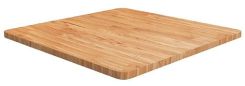 Frdhee Computertisch, Tischplatte Quadratisch Hellbraun 70x70x2,5cm Behandelte Eiche Schreibtisch Platte für Tischbau, Küchenarbeitsplatte, Bürotisch & mehr