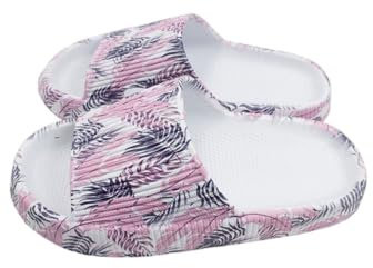 Damen Badelatschen Clou Shoes » günstige Damenschuhe » Badeschlappen mit Leo- & Blumenmuster » Sommer Sandalen, Badeschuhe & Garten Schuhe
