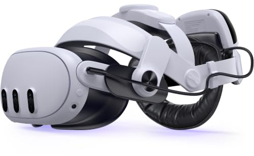 Head Strap with 10000mAh Magnetic Battery Pack Cables for Meta Quest 3S/3/2, Adjustable Comfort Head Strap for Elite Strap,Lightweight VR Headset Strap Enhanced Support&Comfort&Reduce Pressure