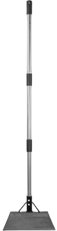30CM Flat Garden Shovel Heavy Duty Steel Multifunctional Outdoor Shovel Scraper for Weeding Snow Removal Digging Stainless Steel Manganese Steel Adjustable Handle
