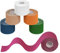 BB Sport 6 Rollen Kinesiologie Tape 5 cm x 5 m Viele Farben E-Book Anwendungsbroschüre Physio Tape Set Elastisch Wasserfest Muskelstraffende Bänder, Farbe:bunt