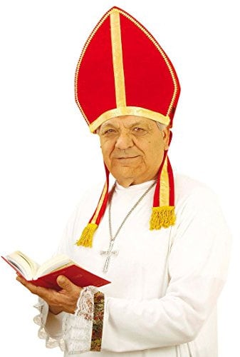 NET TOYS Nikolaus Mitra Bischofsmütze aus Samt Mitre Bischofshut Nikolausmütze Kirche