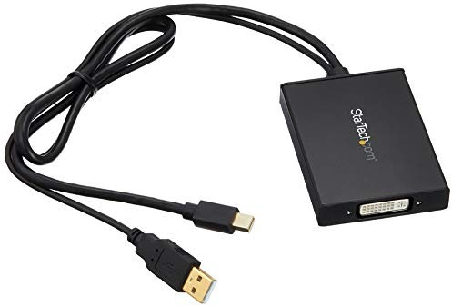 StarTech.com Mini DisplayPort to Dual-Link DVI Adapter - USB Powered - Dual Link Connectivity - Black - DVI Active Display Converter (MDP2DVID2)