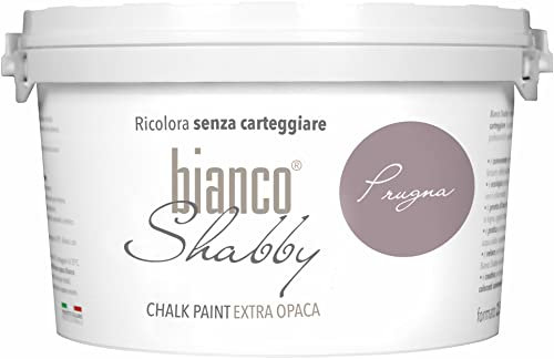 CHALK PAINT Prugna per Mobili e Pareti - Pittura Shabby Chic Vintage EXTRA OPACA (2,5 Litri)