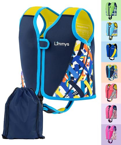 Limmys Premium Schwimmweste für Kinder – Moderne Schwimmhilfe für Jungen, Mädchen und Kleinkinder – Mit praktischer Tragetasche