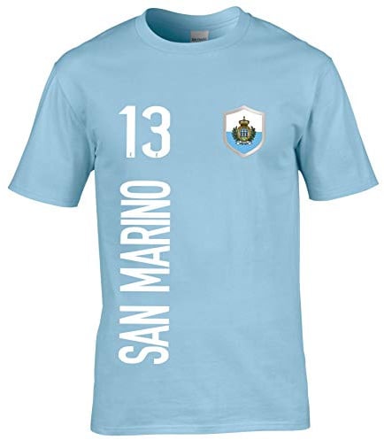 FanShirts4u Herren Fan-Shirt Jersey Trikot - SAN Marino - T-Shirt inkl. Druck Wunschname & Nummer WM EM