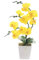 YSZL Künstliche Phalaenopsis-Orchidee, 38,1 cm hoch, aus Seide, Blumenarrangements (gelb)